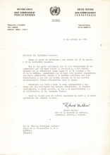 Carta de Robert Muller (ONU) a RL 
