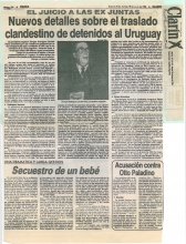 Nuevos detalles sobre el traslado clandestino de detenidos al Uruguay 